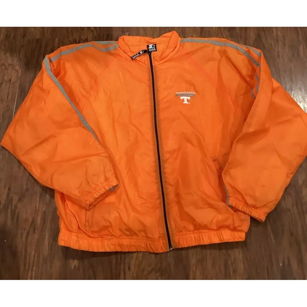Tennessee Volunteers Jacket Men's Large Orange Starter Full Zip Windbreaker